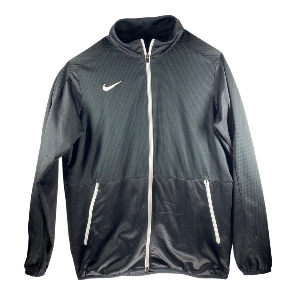 Nike Dri Fit Jacket Full Zip Track Golf Training Black White Mens Size Large L